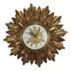 Vintage Hollywood Regency Goldleaf Sunburst Clock
