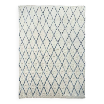 Tapis Tulu au design moderne berbère marocain Beni Ourain. Options personnalisées disponibles.