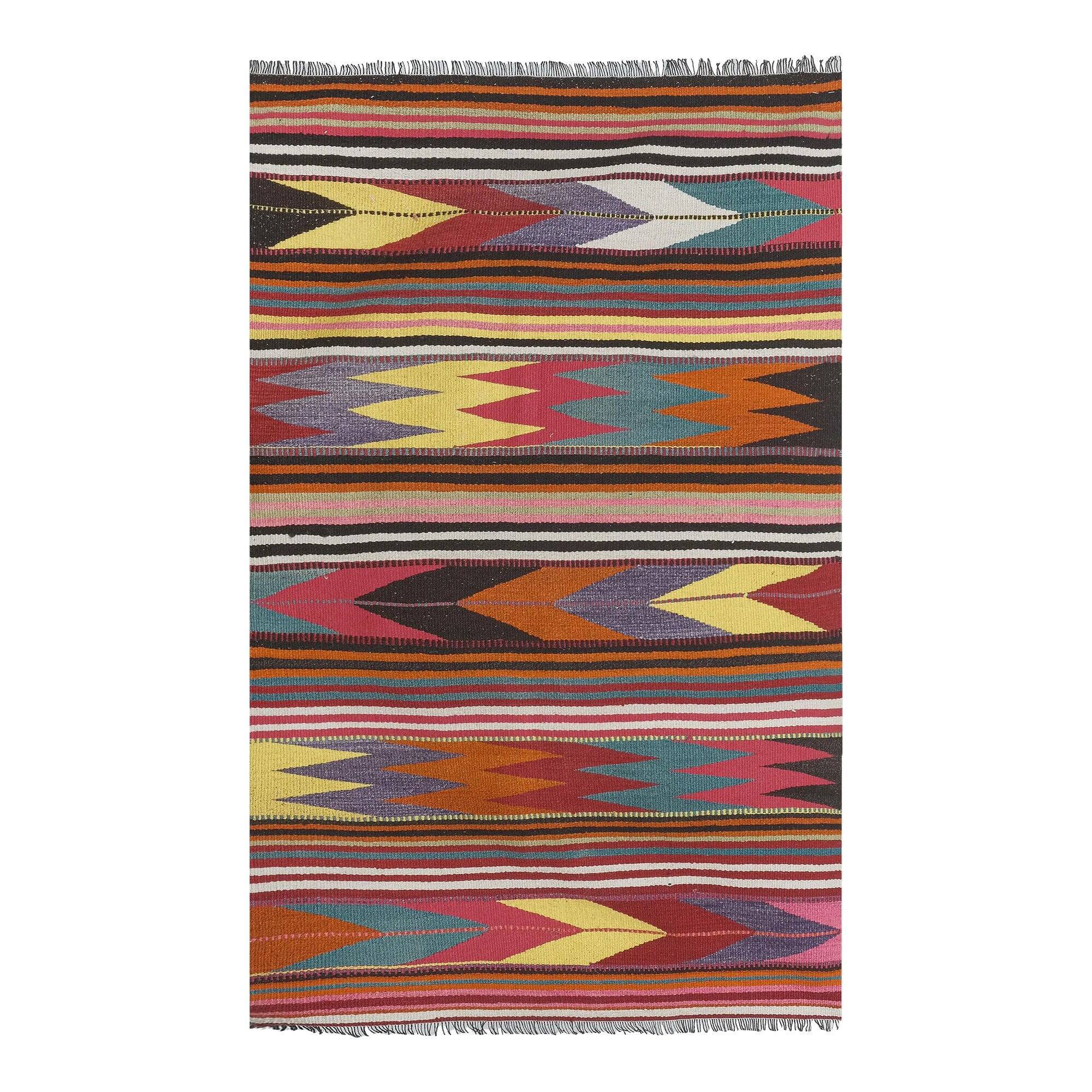 Kilim turc vintage tissé main 91x150 cm