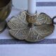 Gold metal candle holder