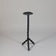 Vintage black brutalist chain floor candlestick