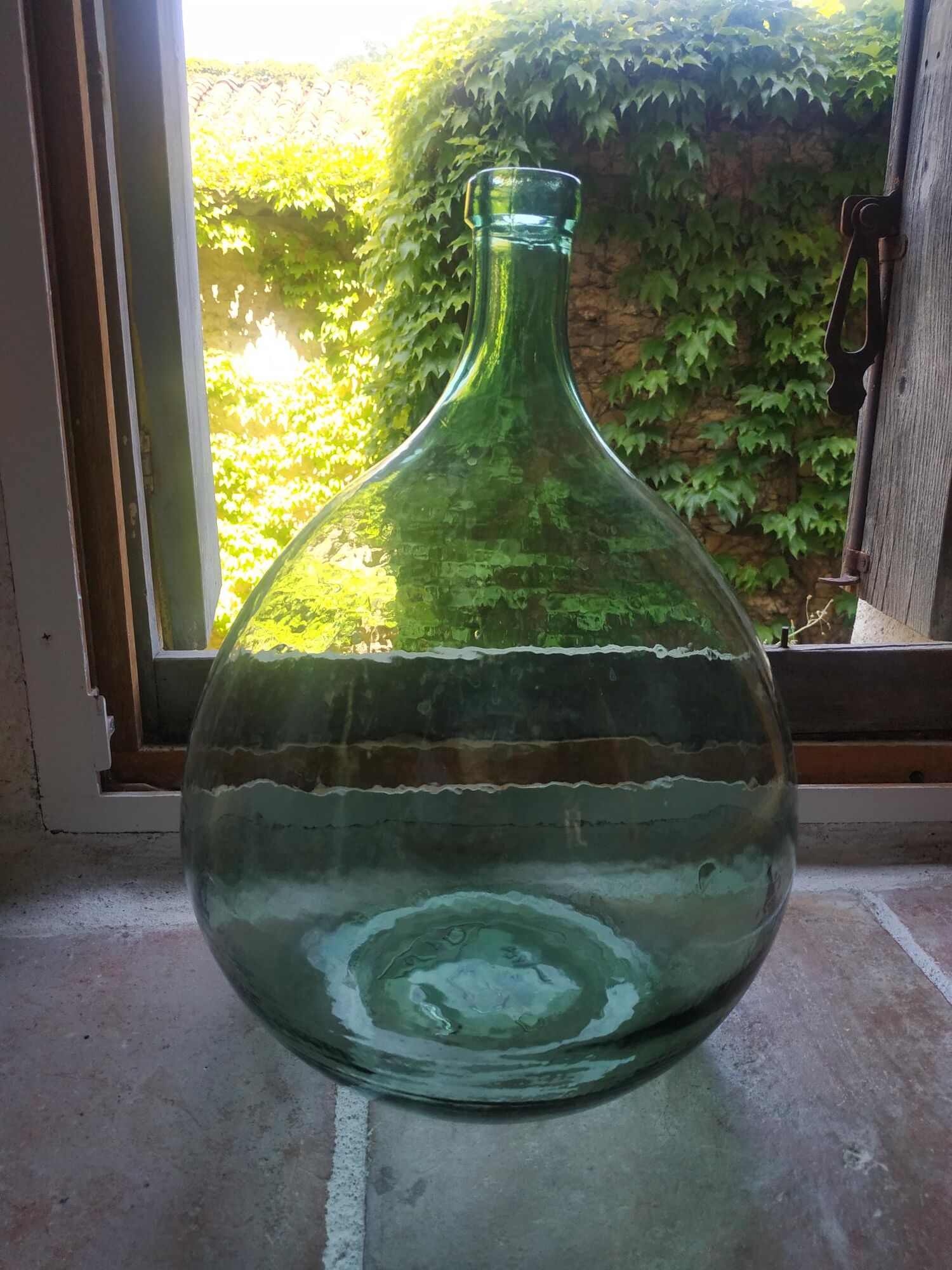 Demijohn vintage green 10,5l h38cm