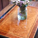 Table basse loupe d'orme & bois massif