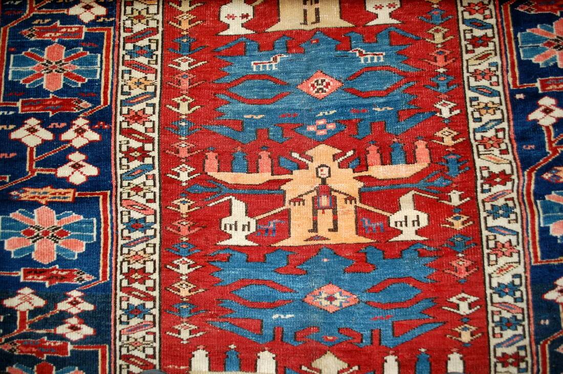 Handmade antique Caucasian Shirvan rug 134cm x 271cm 1880s - 1B491