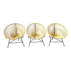 Suite de 3 fauteuils - jardin