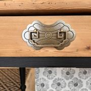 Bureau vintage en bois massif, 2 tiroirs