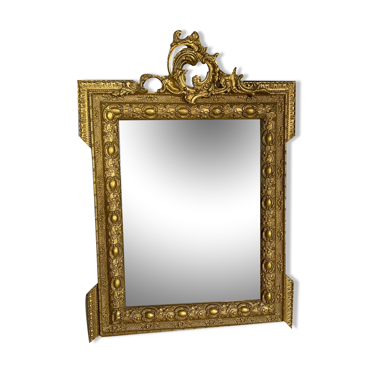 Golden baroque mirror