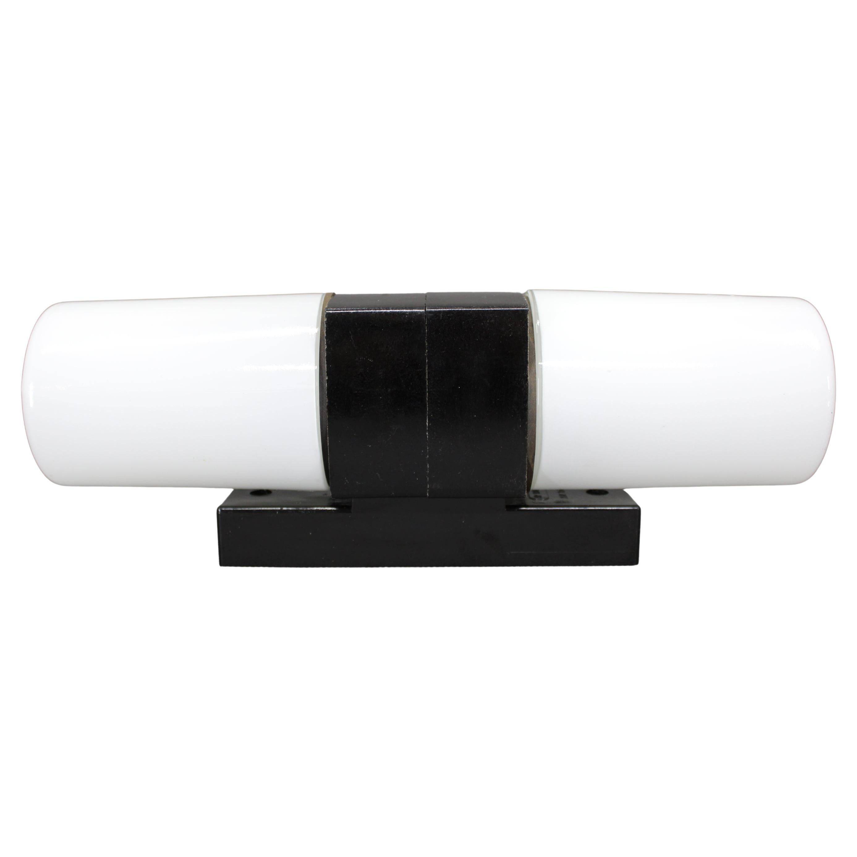 Mid-century Czech wall light in bakelite and glass, 1960s