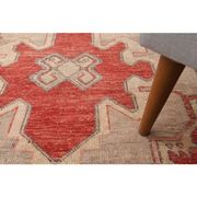 1970s Turkish Hand-Knotted Wool Cotton Red Runner Rug 104x260
