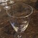 Lot de 6 verres à vin gravés sur pied