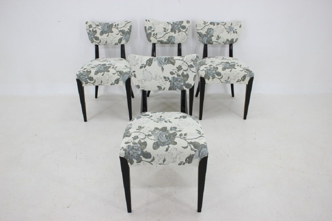 4 1950s Jindrich Halabala dining chairs,Czechoslovakia