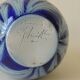 Vase en grès d'Alsace Betschdorf - Potterie Schmitter - Gris et Bleu Cobalt
