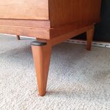 Vintage desk with compass feet around 1950