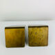 Pair of minimalist vintage raw brass bookends