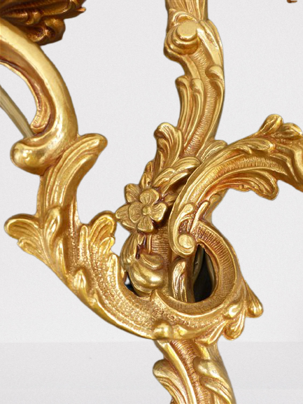 Applique murale rocaille bronze style Louis XV