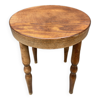 Baumann style vintage beech wood stool