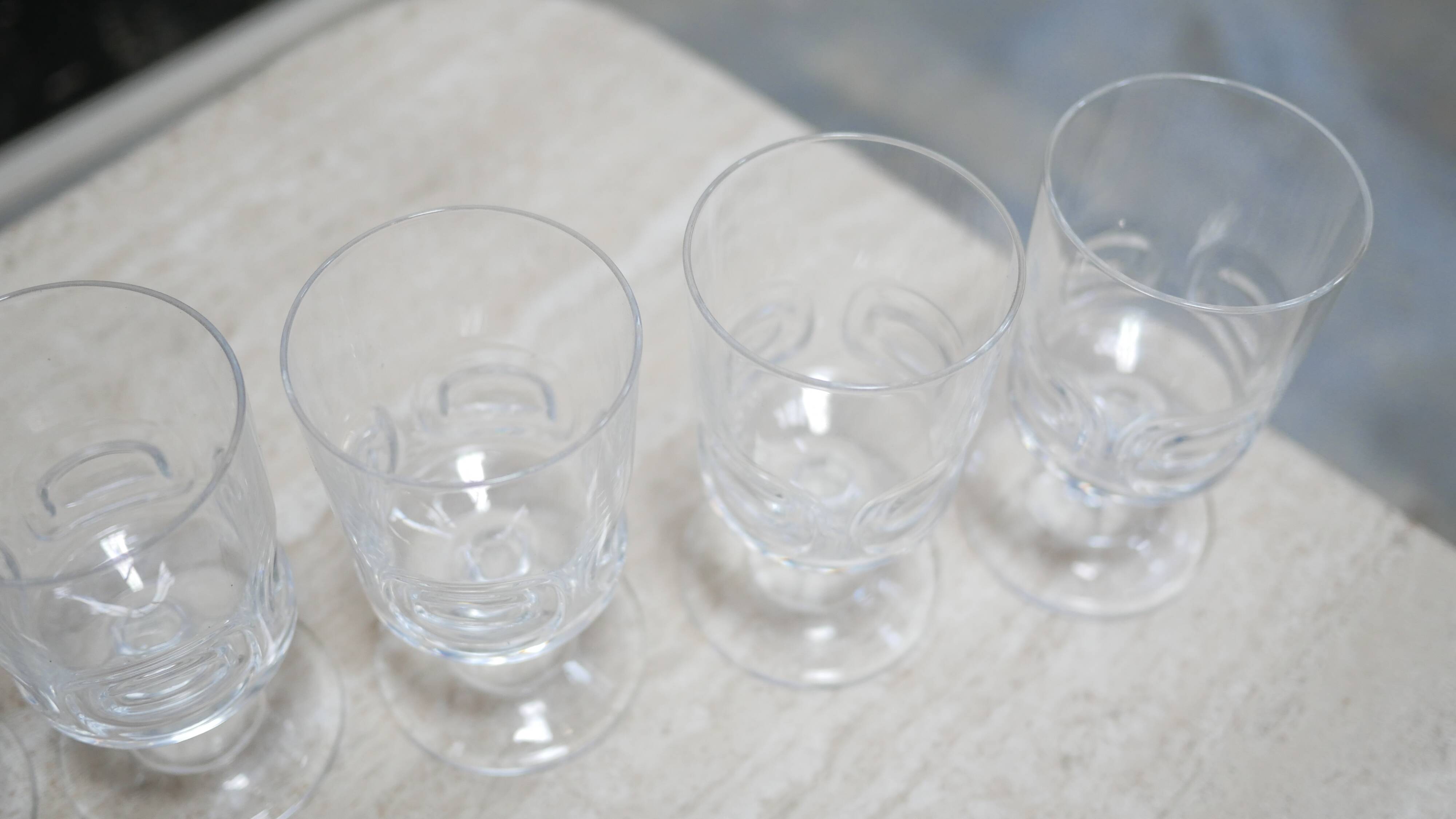 Series of 6 vintage walking glasses