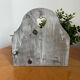 Wooden planter white patina
