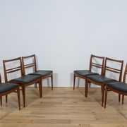 Chaises de salle à manger en teck du milieu du siècle, années 1960, ensemble de 6