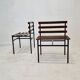 Set of 2 benches in teak, italy, 1960s