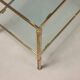 Vintage coffee table in brass and glass, 1970s.
