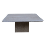 Square travertine table