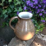 Pitcher ball in varnished beige cermic 60/70 years