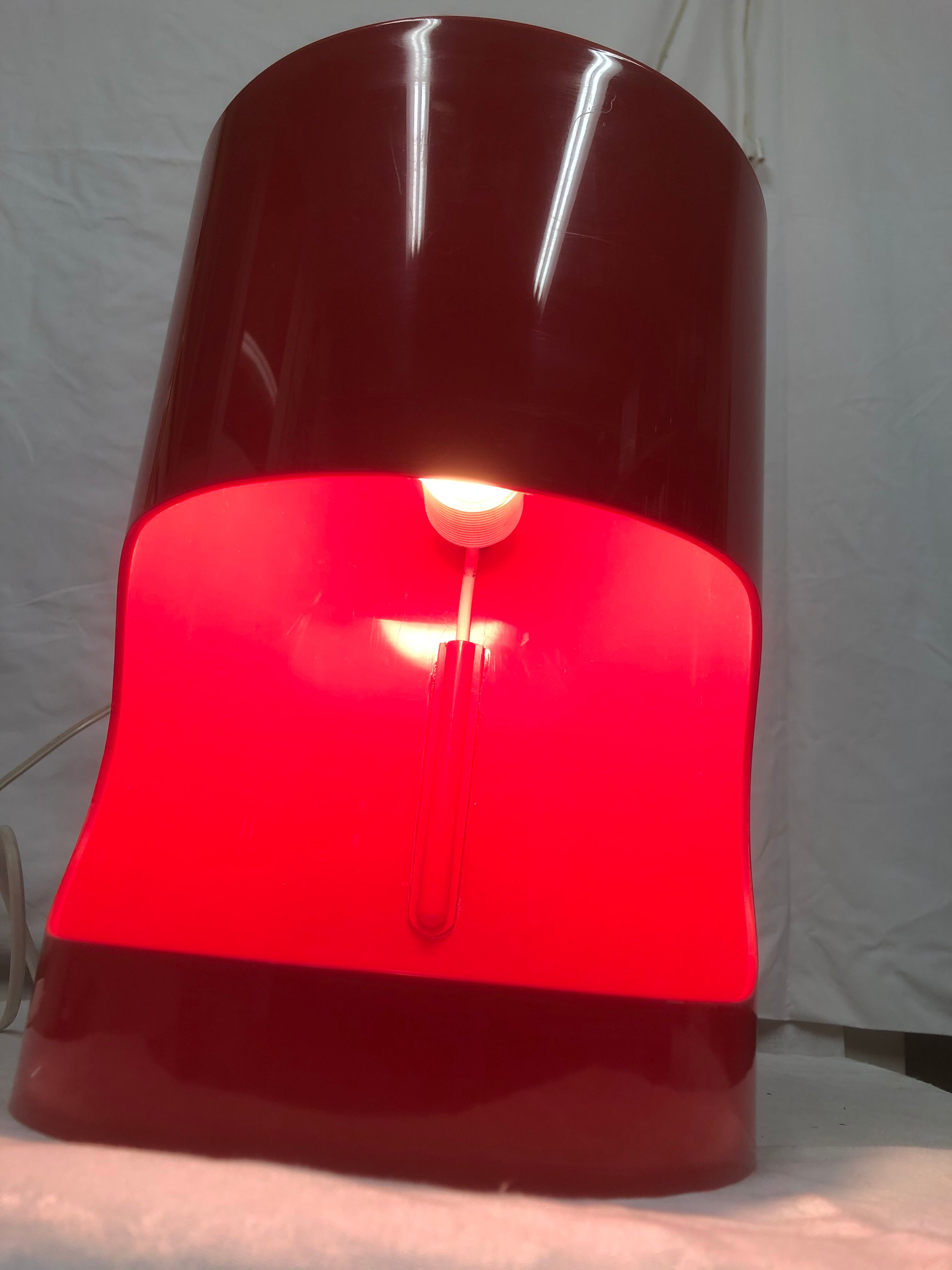 Vintage red lamp from the 70s