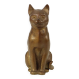 Statue de chat vintage en bronze, sculpture décorative, 24 cm
