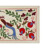 Vintage Turkish rug hand-knotted 44x95 cm