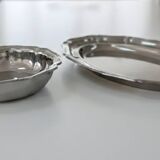 Set of stainless steel dishes - 1980s design