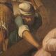 Antique Italian painting of the Way of the Cross, Ascent to Calvary