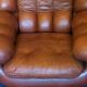 Large Italian leather lounge chair, 1970s