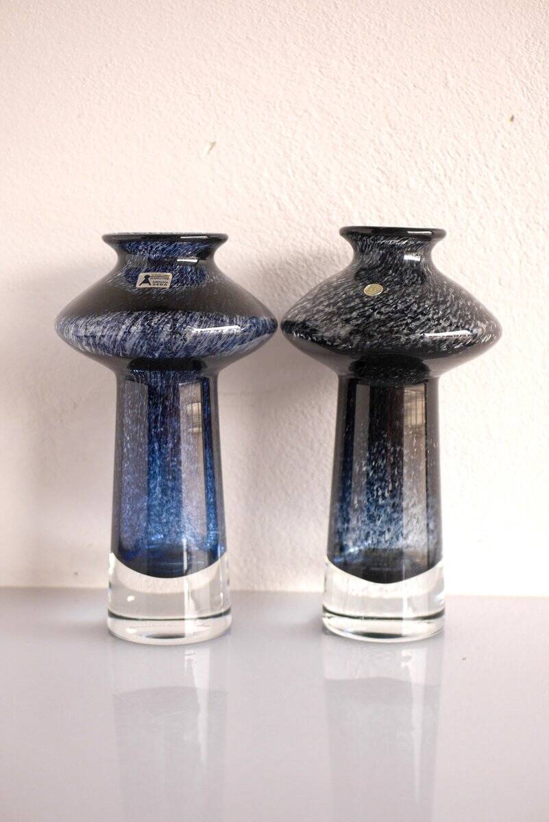 Vases called Oxid by Bo Borgström for Åseda, set of 2.