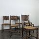 Set of 6 brutalist chairs in the style of Dudouyt.