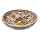 Large enameled floral decoration bowl dating from the 1970s signed martine azema in good condition
