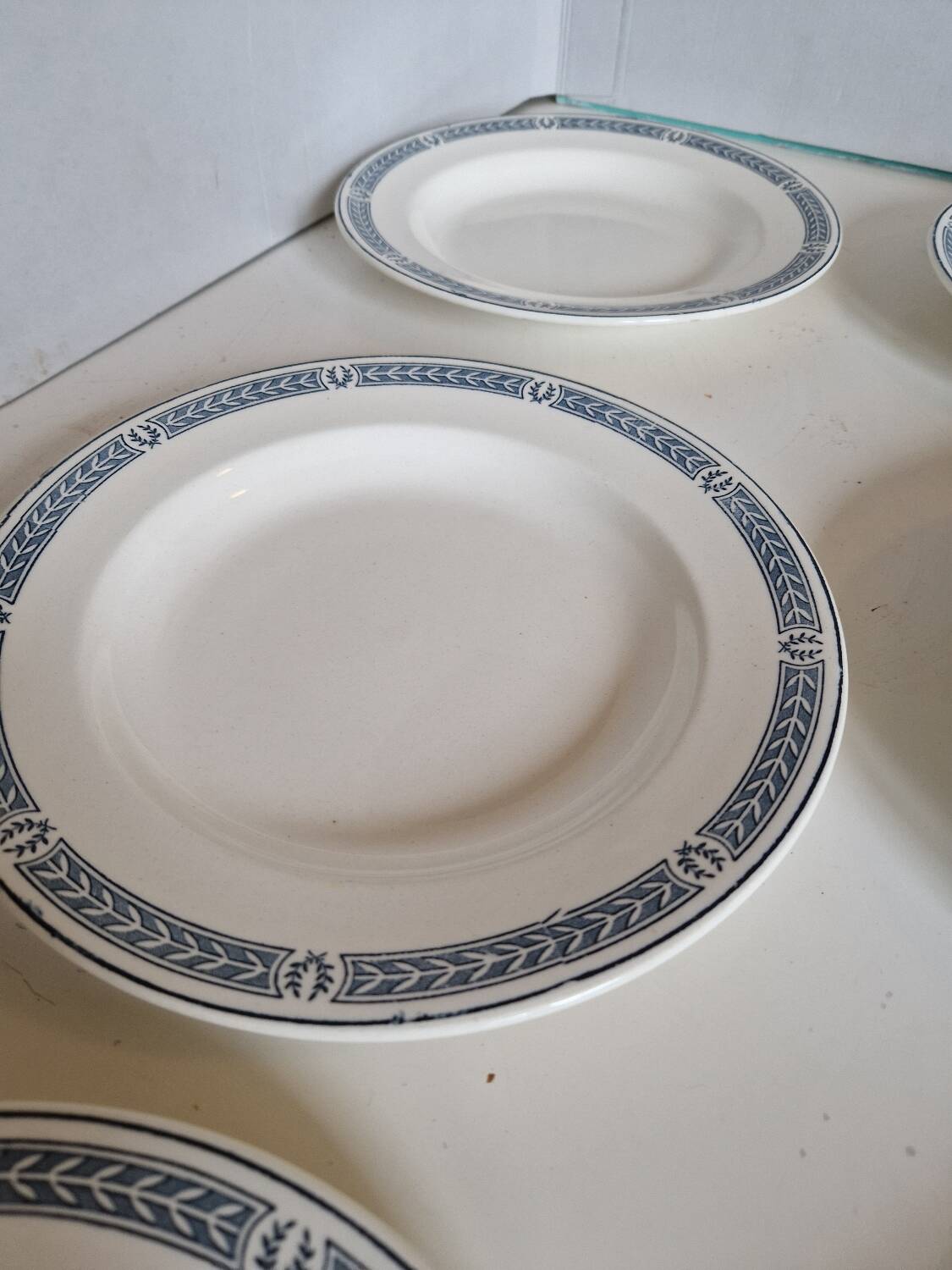 Set of 14 Terre de fer Salins plates, Castellane model