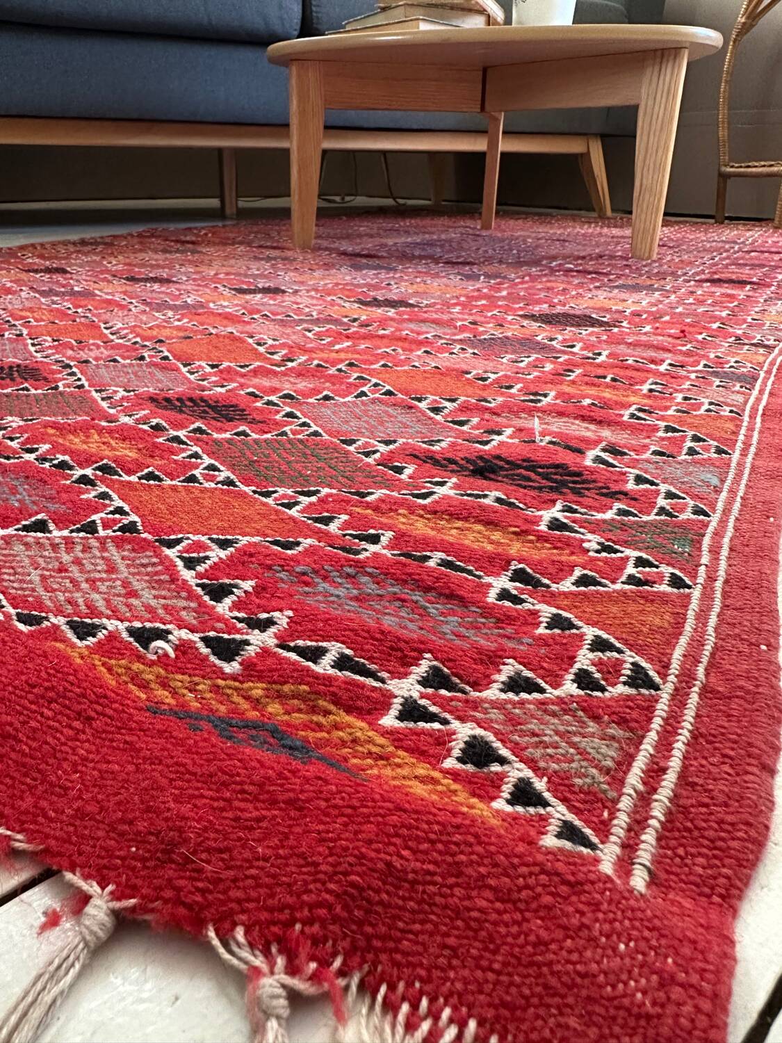 Vintage handmade kilim rug 113x200
