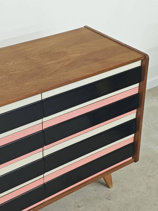 Commode U 453 Rose  8 tiroirs Jiri Jiroutek pour Intérier Praha 1962