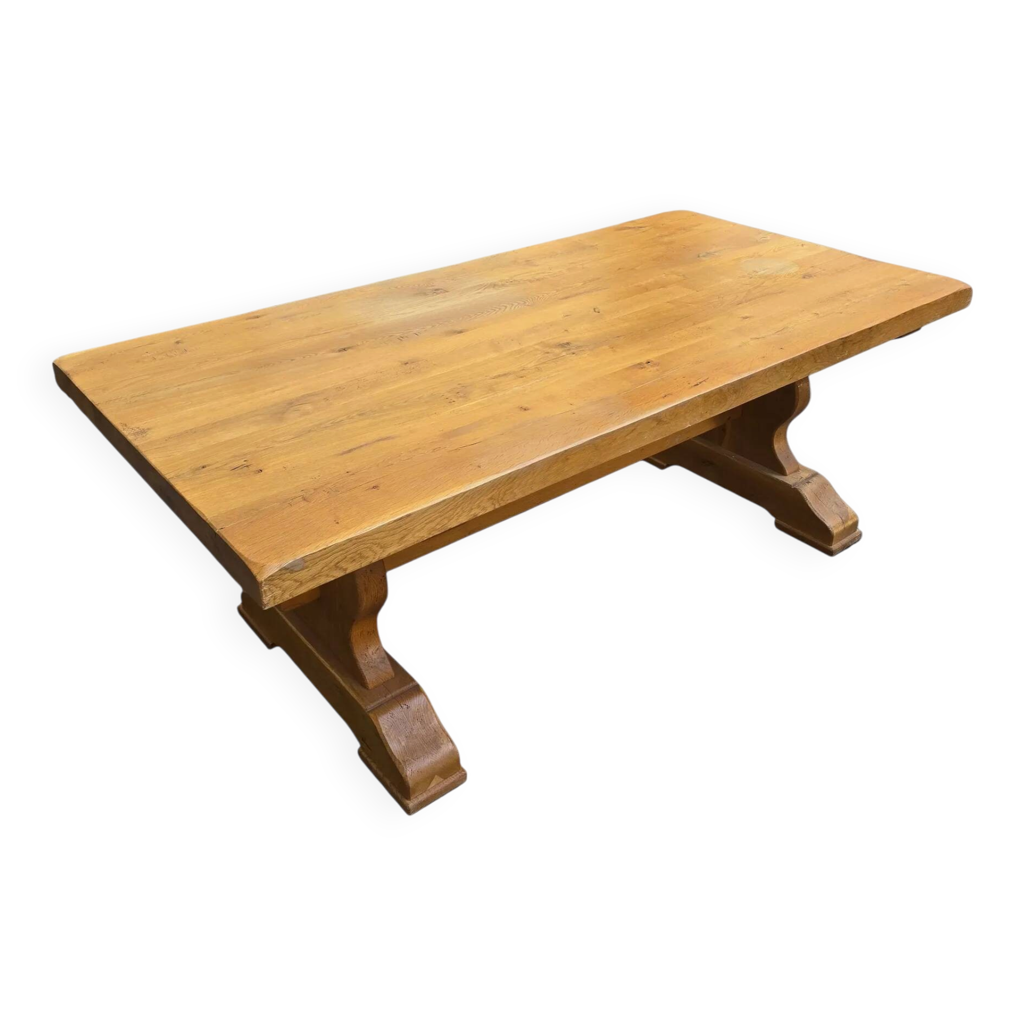 Large monastery table in solid oak – French handcrafted.