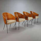 Set of 4 King Costes Dining chairs by Philippe Starck for Aleph, 1980s