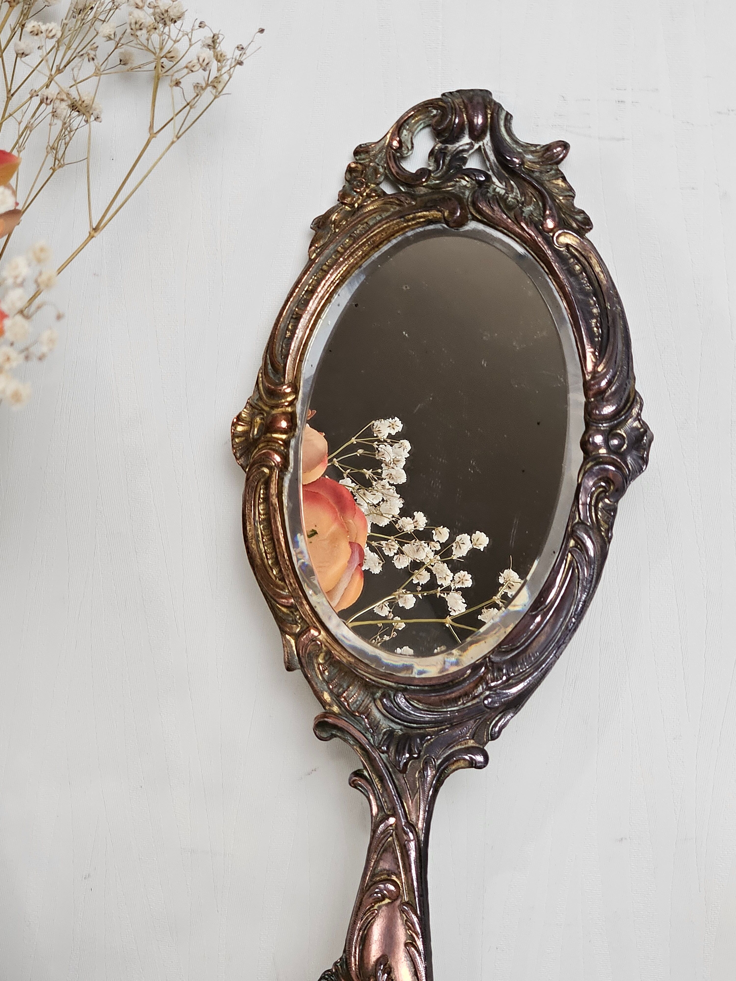 Louis XV style hand mirror