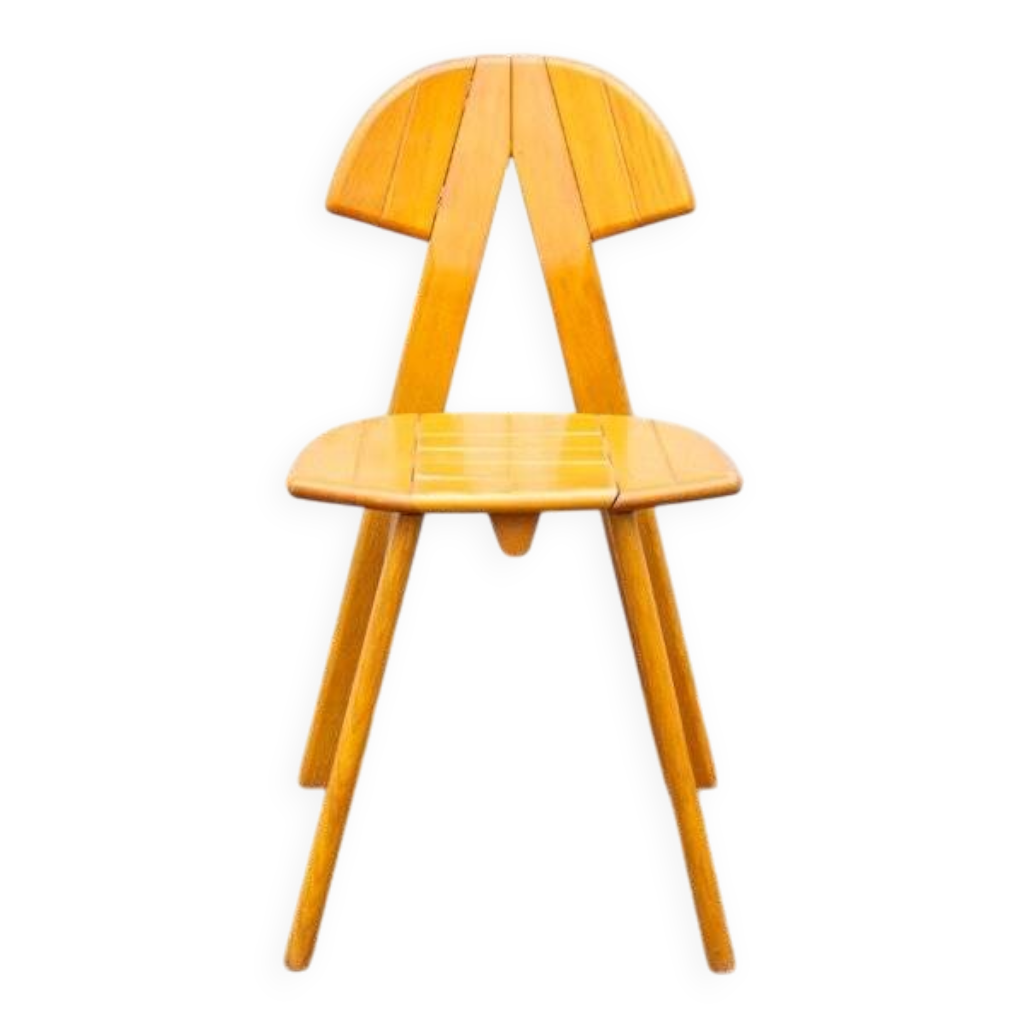 Sedia pieghevole in quercia, Italia, anni '70