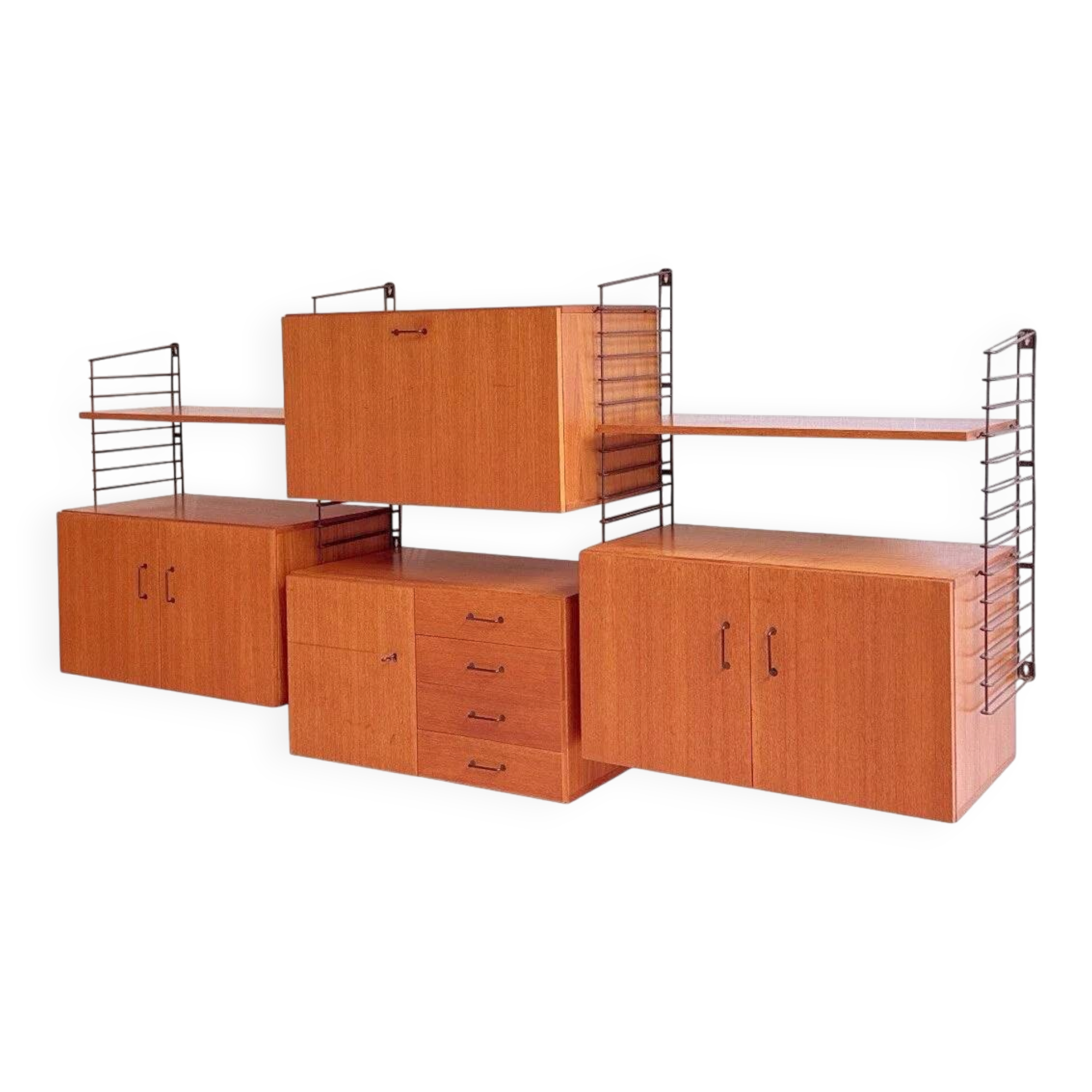 Musterring teak modular wall system – wide wall unit