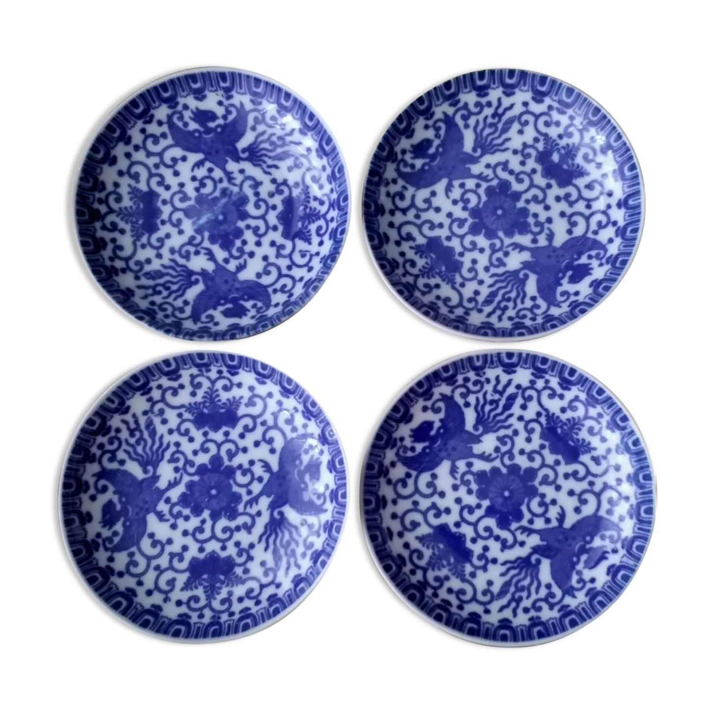 Set de 4 coupelles à sauce en porcelaine du Japon