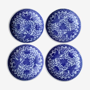 Set de 4 coupelles à sauce en porcelaine du Japon