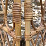 Vintage 4-sided rattan screen