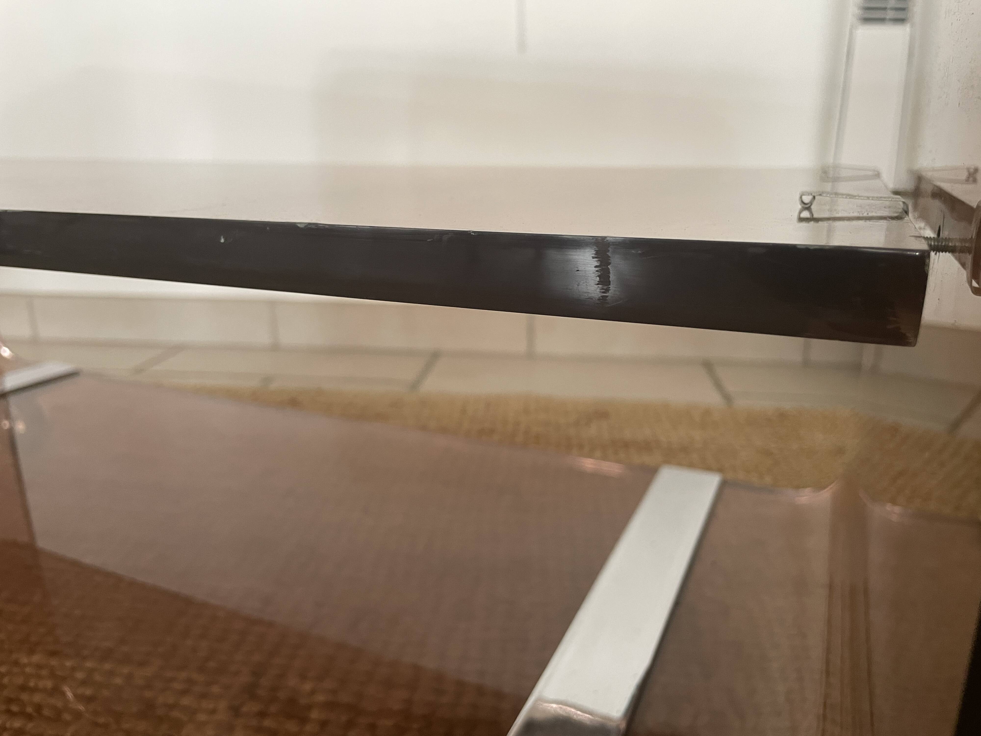 Coffee table in smoked plexiglass by Michel Dumas for Roche Bobois