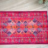 Multicolored carpet years 90/2000, 125 x 69cm