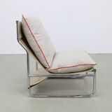 2x vintage lounge chair in chrome, 1970s new cussions